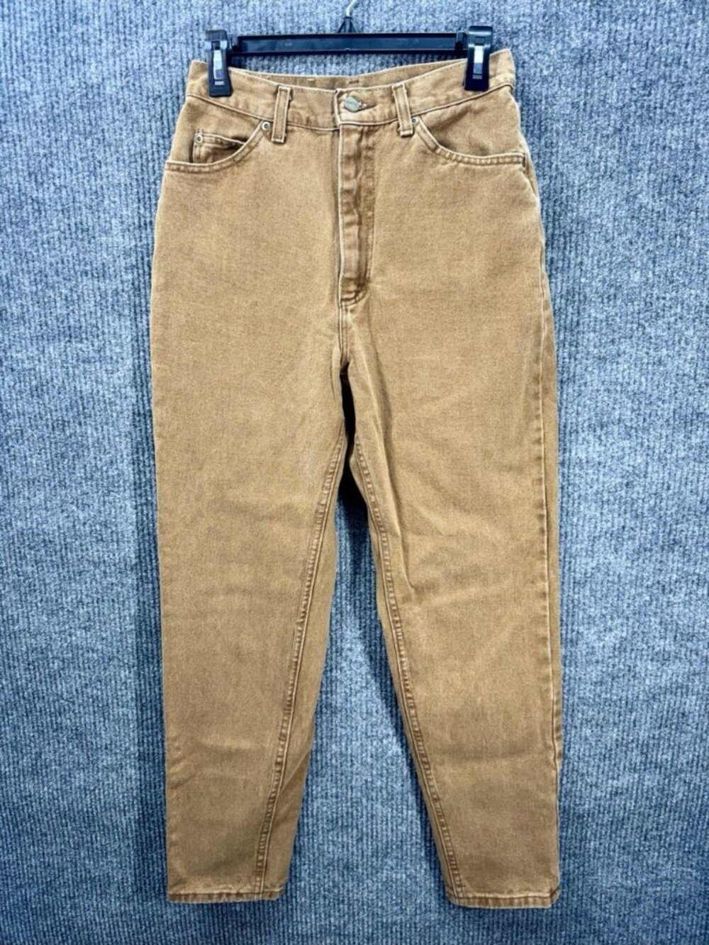 LL Bean Vintage Jeans Womens 8MT (28x30) Brown Tan Denim High Rise Tapered USA